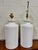 White Vintage Ceramic Jar Bucket Urn Lamps, Flat White Glazed - Pair For Sale - Image 8 of 11