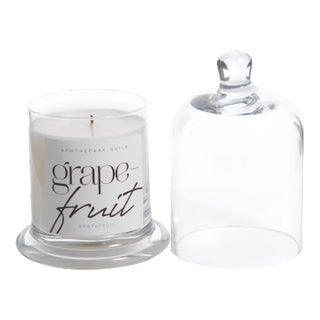 Grapefruit Scented Candle Jar with Glass Dome For Sale