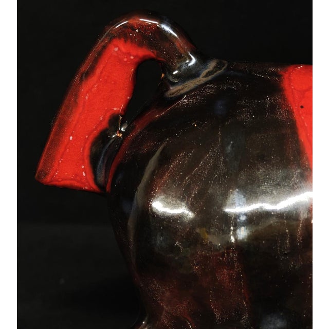 Black Donkey in Red Vietri Ceramic from d'Acunto Vietri For Sale - Image 8 of 11