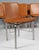 Dining Chairs in Tan Leather and Stainless Steel by Jørgen Høj for PP Møbler, 2010s, Set of 8 For Sale - Image 3 of 10