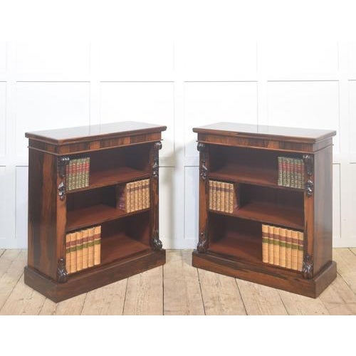 Wood 19th Century Rosewood Open Bookcases, Set of 2 For Sale - Image 7 of 16