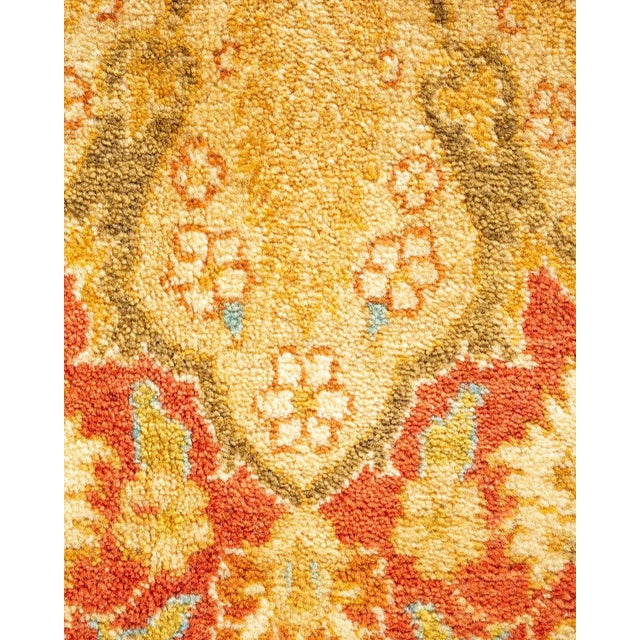 Traditional Mogul, One-of-a-Kind Hand-Knotted Area Rug - Yellow, 6' 2" x 9' 3" For Sale - Image 3 of 8