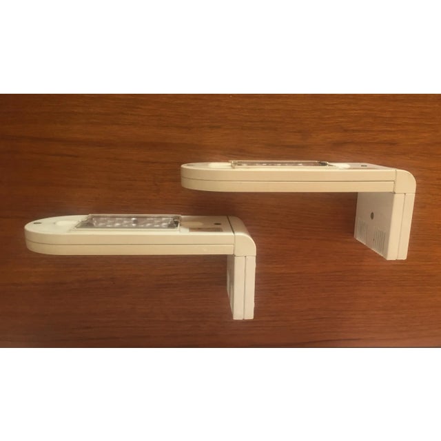 Italian Modern Glass & Metal Sconces by Bertoni Maurizio for Castaldi, 1980s, Set of 3 For Sale - Image 6 of 7