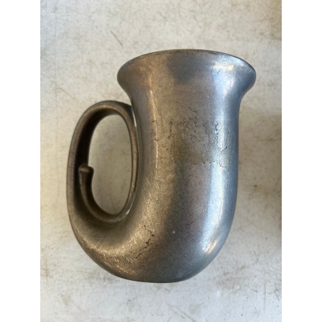 Mid 20th Century Mid 20th Century RWP Wilton Trumpet Pewter Beer Mug Pair -2 For Sale - Image 5 of 11
