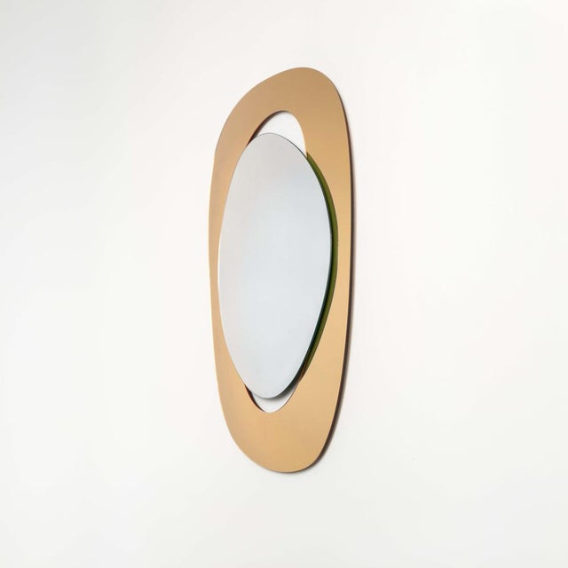 Large Handcrafted Soul Me Mirror in Gold and Silver by Pon Design For Sale - Image 4 of 11