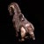 A fine solid-copper figurine of a galloping horse, finished with silvered (鎏银) accents and a handsome aged patina. The...