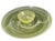 Late 20th Century Round Chartreuse White Opaque Swirl Art Glass Chip & Dip Platter For Sale - Image 6 of 6