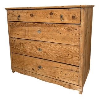 Antique French Pine Four-Drawer Commode For Sale