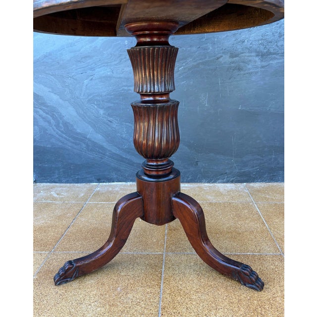 English Regency Style Round Side Table, Mid 20th Century For Sale - Image 6 of 6