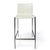 A set of four stools designed by Roberto Barbieri for Zanotta. The Lio stool is upholstered in a full-grain white Italian...