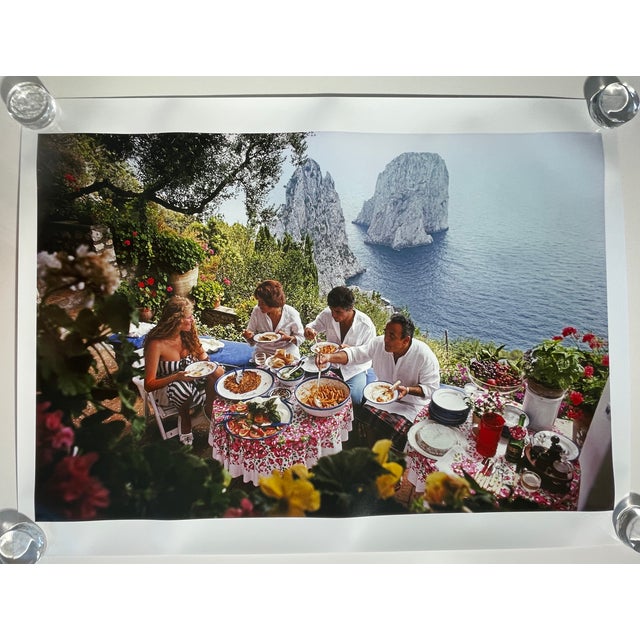 Paper "Dining Al Fresco on Capri" 30x40 Original C-Print by Slim Aarons For Sale - Image 7 of 8