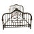 Vintage Traditional Queen Size Solid Brass Bed Frame With Detailed Spindles For Sale