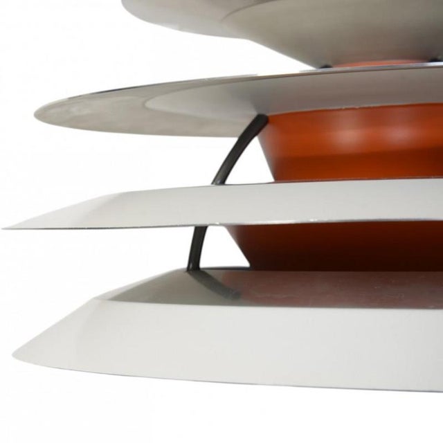 Poul Henningsen Kontrast lamp with white metal shades. The lamp is from the 1980s and appears in overall good condition...