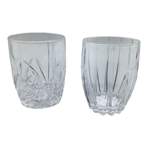 Waterford Brookside Oversized Double Old Fashioned Glass and Waterford Omega Double Old Fashioned Glass-Set of 2