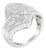 10K White Gold Diamond Bypass Cluster Ring (1 Cttw, I-J Color, I2-I3 Clarity) - Size 6 For Sale