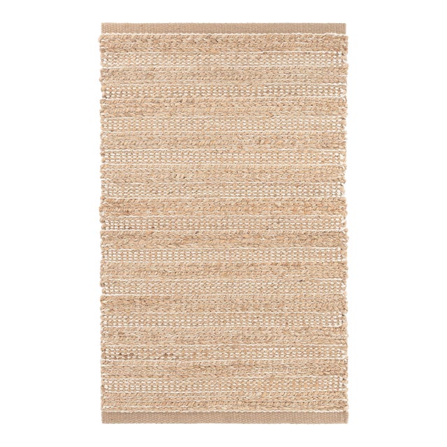 Dash & Albert by Annie Selke Simba Ivory Woven Jute Rug, 7' 6" x 9' 6" For Sale