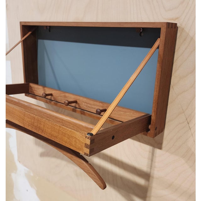 Mid 20th Century Danish Wall Mount Folding Valet by Adam Hoff and Poul Østergaard For Sale - Image 12 of 13