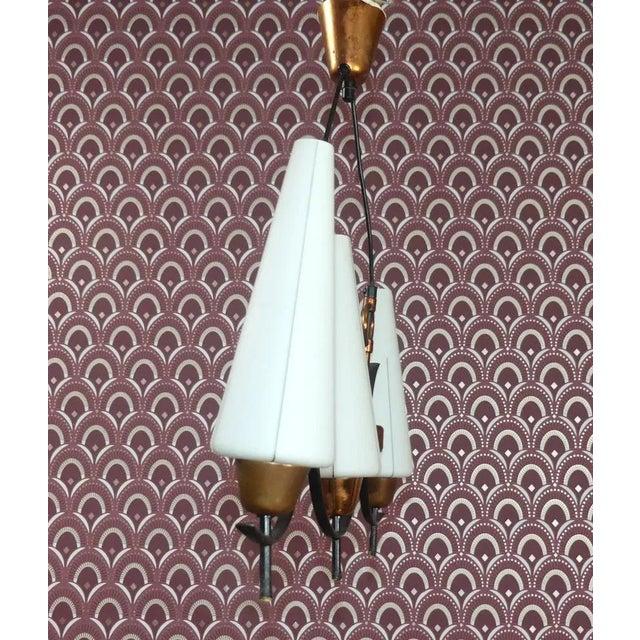 Black Hanging Lamp in Copper, 1960s For Sale - Image 8 of 10