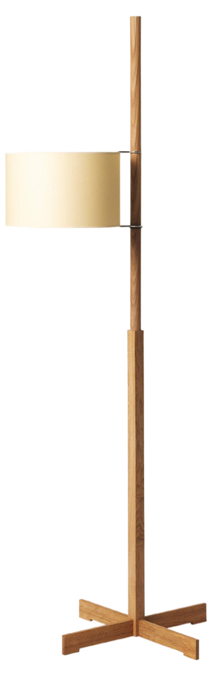 Beige and Oak Tmm Floor Lamp by Miguel Milá