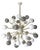 21st Century Nova Polished Brass Mix Gray White Murano Sputnik Chandelier by Fabio LTD For Sale