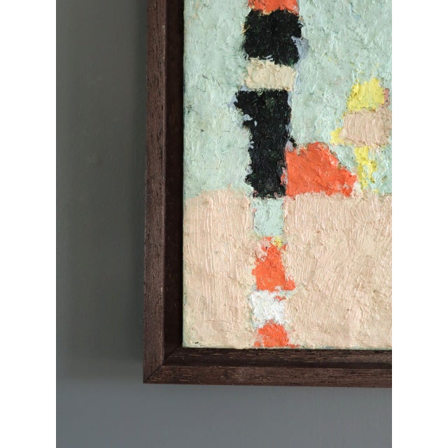 Paint Contemporary 'Things Far and Near' Original Mini Abstract Oil Painting by British Artist Lloyd Durling, Framed For Sale - Image 7 of 10