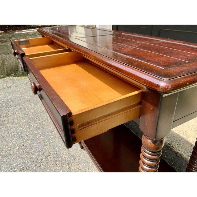 Early 21st Century Lillian August Two-Tier Two Drawer Sofa Table For Sale - Image 5 of 13