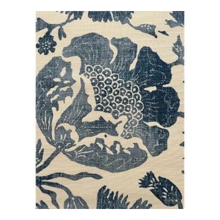 G P & J Baker R1375.1.0 Poppies Indigo/ Fabric 2 Yards For Sale