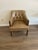 Mid-Century Modern Mid 20th Century Vintage Tan Distressed Tufted Leather Chair on Casters by Schafer Bros For Sale - Image 3 of 12