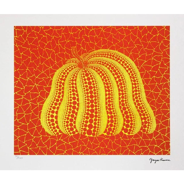 Yayoi Kusama "Pumpkin" Limited Edition Lithograph (After). Limited Edition Lithograph of 500 - Numbers signed in Pencil....
