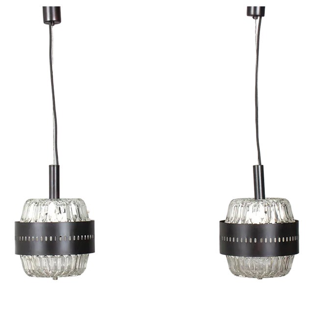 Italian Pendant Lights, 1970s, Set of 2 For Sale