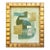 Contemporary "Celadon" Collage in Vintage Mid-Century Frame For Sale