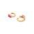 Metal Dainty 1.05 Ct Ruby & Diamond Huggie Hoop Earrings in 18k Yellow Gold- 2 Pieces For Sale - Image 7 of 13