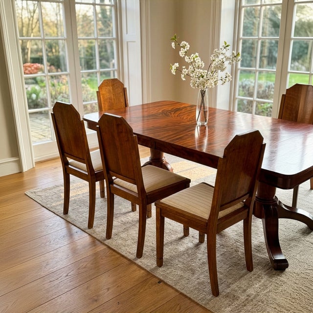 Art Deco Dining Room Chairs, 1930, Set of 4 For Sale - Image 10 of 12
