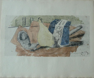 Georges Braque, Le paquet de bleu, Lithograph