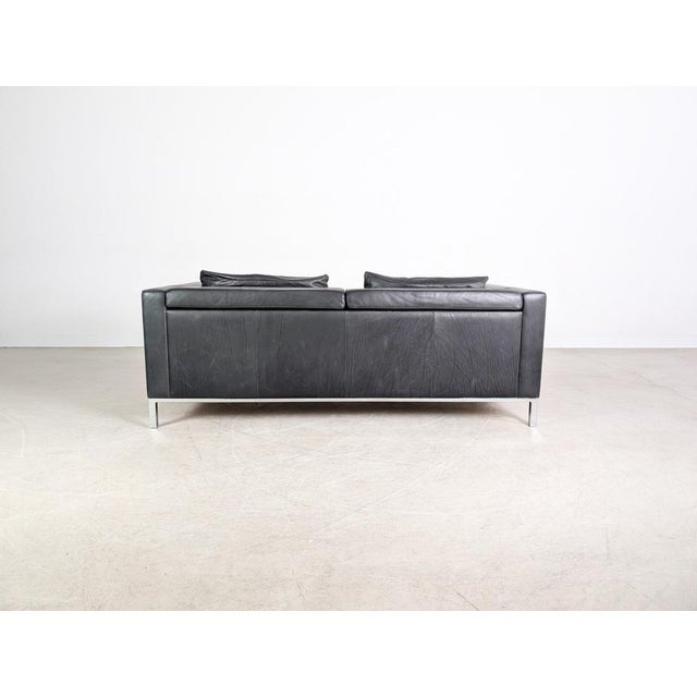 DS-0040 2-Seater Sofa in Black Leather from de Sede For Sale - Image 6 of 15