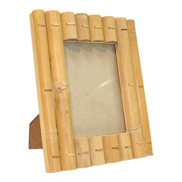Vintage Bamboo Picture Frame For Sale