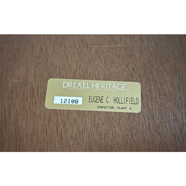 1990s American Themes by Drexel Solid Maple Wood Framed Beveled Wall Mirror 606-220-2 For Sale - Image 12 of 12