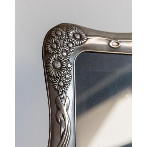 Vintage Art Deco Silver Plated Picture Frame, 1970s For Sale - Image 3 of 11