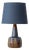 Scandinavian Modern Glazed Stoneware Table Lamp with New Danish Shade from Søholm, 1960s For Sale