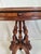 19th Century Oval Victorian Walnut American Leather Top Center Table. For Sale - Image 11 of 12