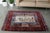 6,4 x 4,7 feet very rare hand-knotted rug with ariana afghan airlines flight routes. rugs woven by the baloch nomadic...