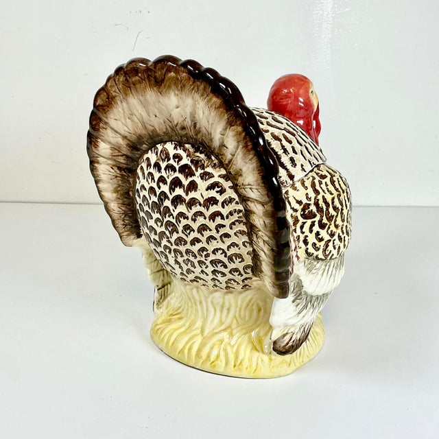 1970s Vintage Americana Boho Chic Arts & Crafts Turkey Soup Tureen With Ladle For Sale - Image 10 of 18