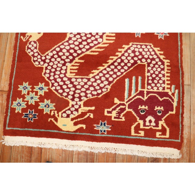Dragon Vintage Tibetan Rug For Sale - Image 4 of 18