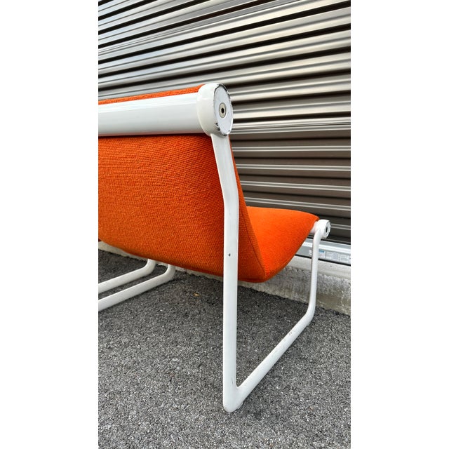 Metal 1970s Pair of Orange Knoll Sling Chairs For Sale - Image 7 of 12