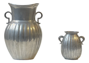 Art Deco Vases in Pewter from Just Andersen, 1940s, Set of 2