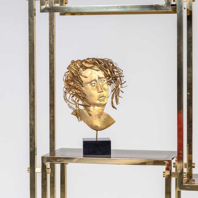 Gold 20th Century Busts of Romeo e Giulietta by Ernesto Lamagna, Italy - Set of 2 For Sale - Image 8 of 11