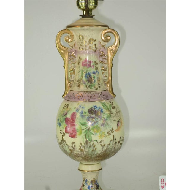 Ceramic 1930s Beckwith China Victorian Style Hand Painted Gold Urn Porcelain For Sale - Image 7 of 12