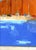 2020s After David Hockney Abstract Poolside Beach Landscape Oil Painting by Alexandra Swistak For Sale - Image 5 of 11