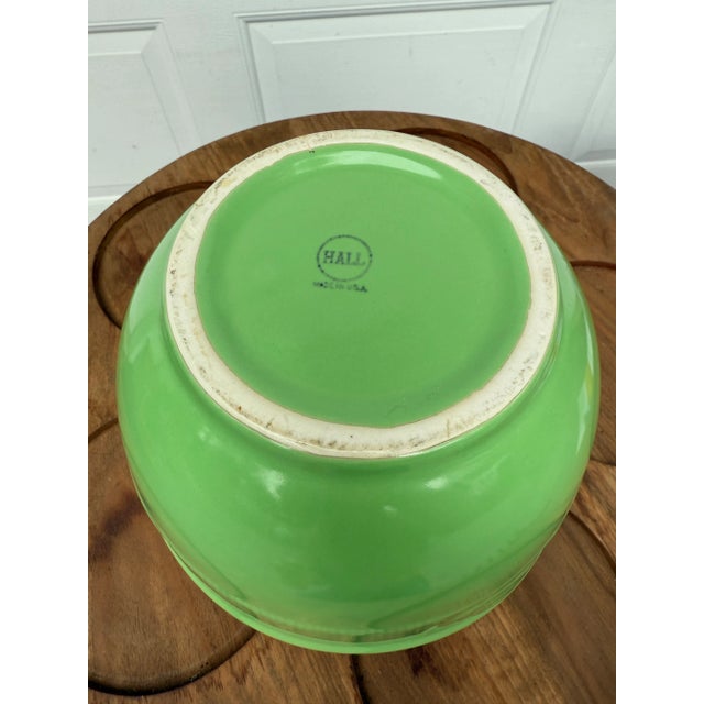 Early 20th Century Vintage Hall Mixing Bowl in Lettuce Green For Sale - Image 5 of 5