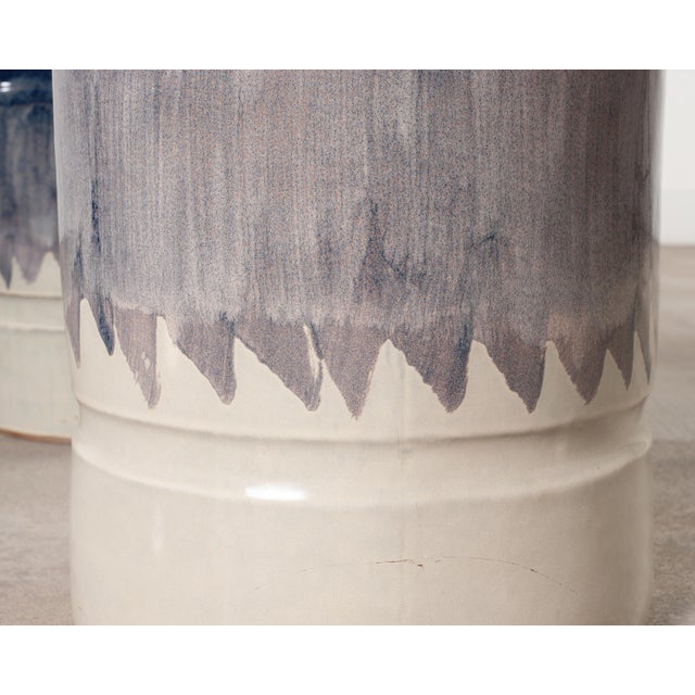 Set of Nine Glazed Terra Cotta Ceramic Stools or Drink Tables For Sale - Image 13 of 18